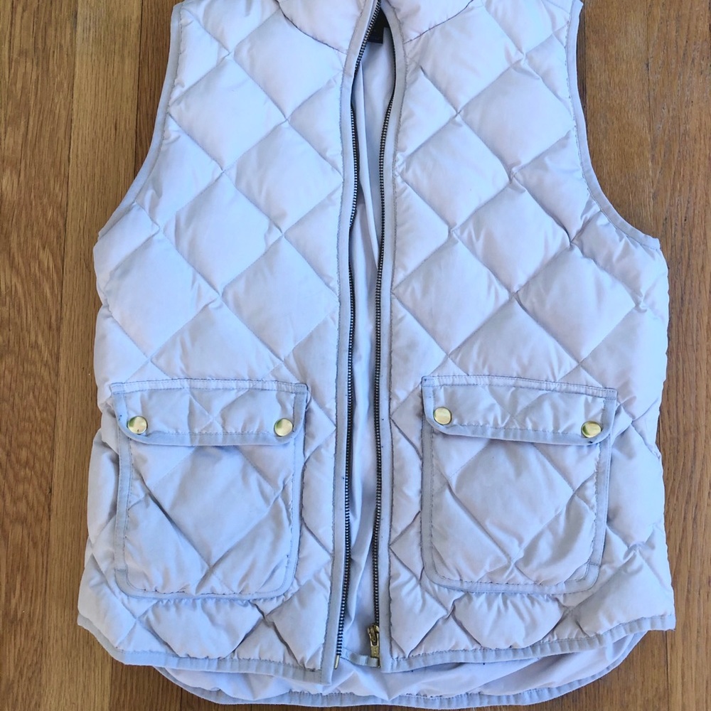 J.Crew quilted best in off white